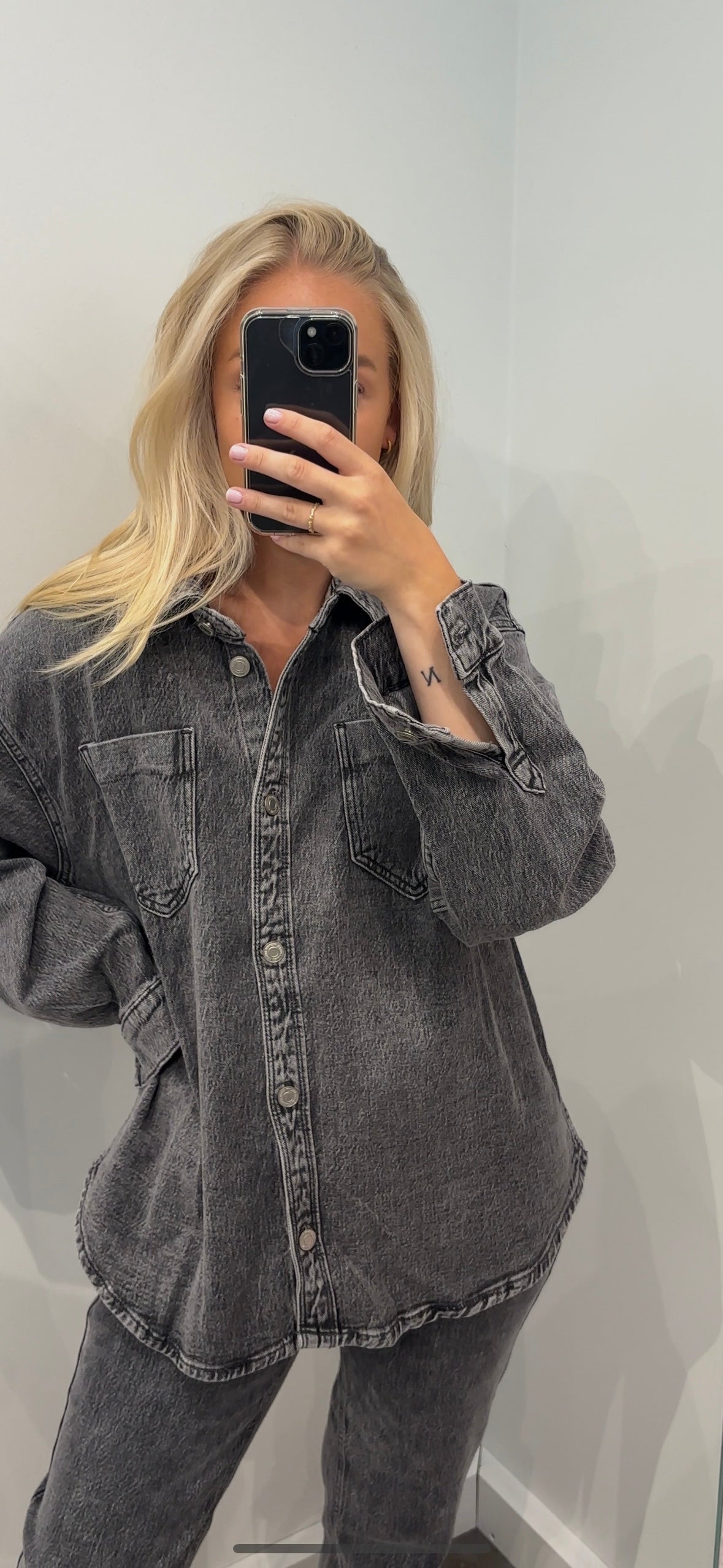 VMTESSIE Denim Shirt - Medium Grey Denim