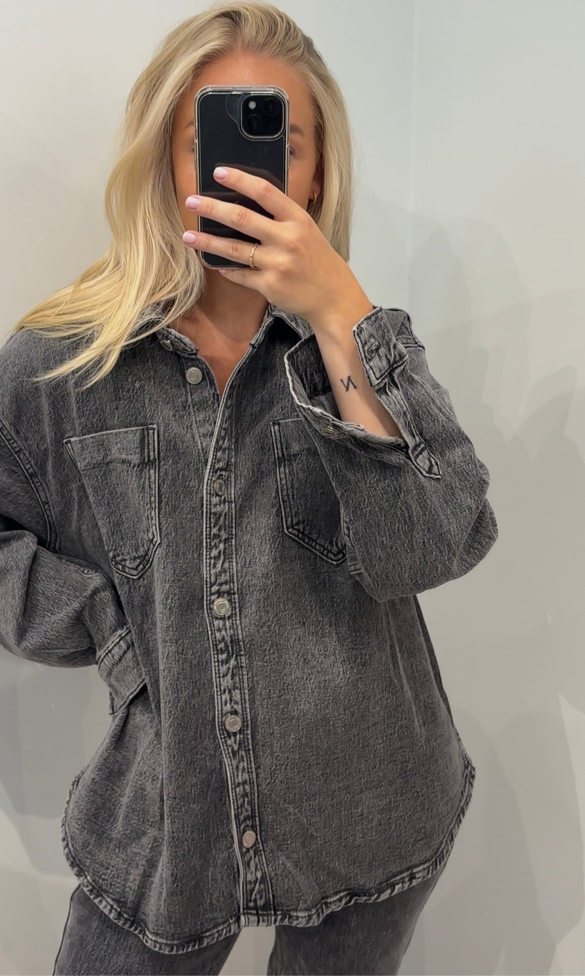 VMTESSIE Denim Shirt - Medium Grey Denim